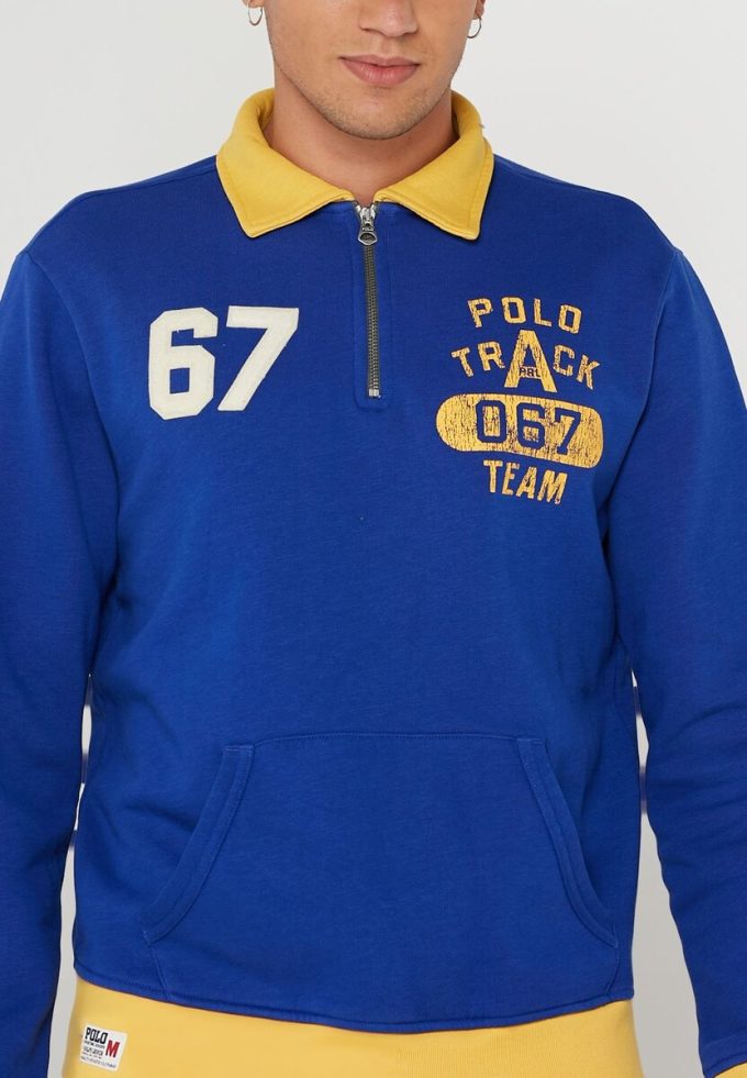 Sudadera azul Ralph Lauren Essential para hombre Sudadera azul Ralph Lauren Essential para hombre