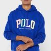 Sudadera con capucha azul con el logotipo de Ralph Lauren para hombre Sudadera con capucha azul con el logotipo de Ralph Lauren para hombre