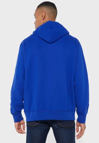Sudadera con capucha azul con el logotipo de Ralph Lauren para hombre Sudadera con capucha azul con el logotipo de Ralph Lauren para hombre