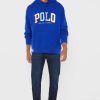 Sudadera con capucha azul con el logotipo de Ralph Lauren para hombre Sudadera con capucha azul con el logotipo de Ralph Lauren para hombre