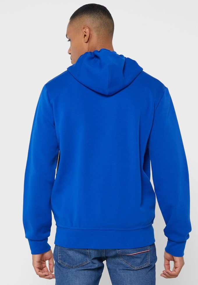 Sudadera con capucha azul Ralph Lauren Essential para hombre