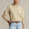 Sudadera con capucha de algodón Ralph Lauren para mujer en color caqui Sudadera con capucha de algodón Ralph Lauren para mujer en color caqui