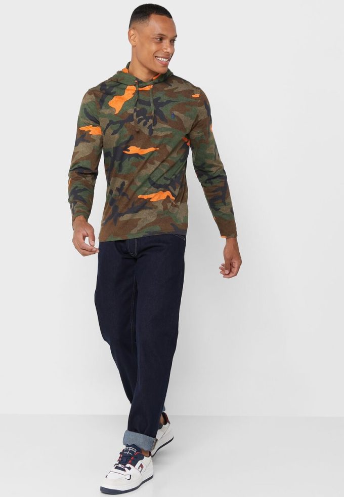Sudadera con capucha de camuflaje multicolor Ralph Lauren para hombre