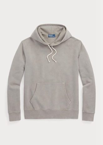 Sudadera con capucha de polar de algodón orgánico Ralph Lauren gris para hombre Sudadera con capucha de polar de algodón orgánico Ralph Lauren gris para hombre