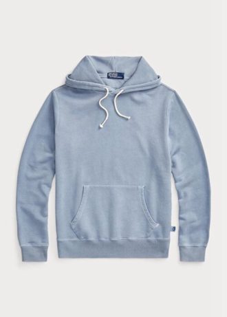 Sudadera con capucha de polar de algodón orgánico Ralph Lauren para hombre en azul Sudadera con capucha de polar de algodón orgánico Ralph Lauren para hombre en azul