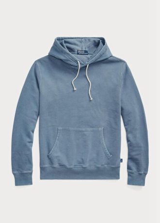 Sudadera con capucha de polar de algodón orgánico Ralph Lauren para hombre en azul Sudadera con capucha de polar de algodón orgánico Ralph Lauren para hombre en azul