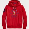 Sudadera con capucha de polar Ralph Lauren Big Polo Crest para hombre, color rojo Sudadera con capucha de polar Ralph Lauren Big Polo Crest para hombre, color rojo