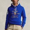 Sudadera con capucha de polar Ralph Lauren Big Polo Crest para hombre en azul Sudadera con capucha de polar Ralph Lauren Big Polo Crest para hombre en azul