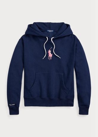 Sudadera con capucha de polar Ralph Lauren Pink Pony para hombre, color azul marino Sudadera con capucha de polar Ralph Lauren Pink Pony para hombre, color azul marino