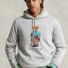 Sudadera con capucha de polar Ralph Lauren Polo Bear para hombre, color gris