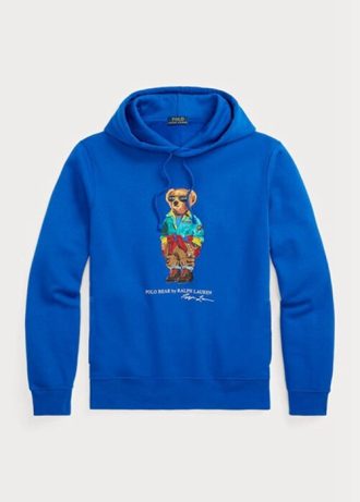 Sudadera con capucha de polar Ralph Lauren Polo Bear para hombre en azul