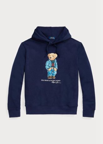 Sudadera con capucha de polar Ralph Lauren Polo Bear para hombre en azul marino