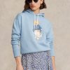 Sudadera con capucha de polar Ralph Lauren Polo Bear para mujer en azul Sudadera con capucha de polar Ralph Lauren Polo Bear para mujer en azul