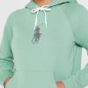 Sudadera con capucha de punto con detalle de bolsillo de Ralph Lauren para mujer, color verde