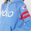 Sudadera con capucha de punto con gráfico de Ralph Lauren para mujer en azul Sudadera con capucha de punto con gráfico de Ralph Lauren para mujer en azul