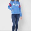 Sudadera con capucha de punto con gráfico de Ralph Lauren para mujer en azul Sudadera con capucha de punto con gráfico de Ralph Lauren para mujer en azul