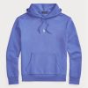 Sudadera con capucha de punto doble Ralph Lauren azul para hombre