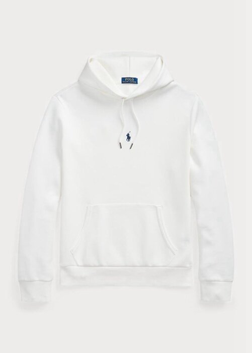 Sudadera con capucha de punto doble Ralph Lauren blanca para hombre Sudadera con capucha de punto doble Ralph Lauren blanca para hombre