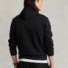 Sudadera con capucha de punto doble Ralph Lauren negra para hombre Sudadera con capucha de punto doble Ralph Lauren negra para hombre