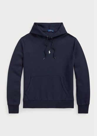 Sudadera con capucha de punto doble Ralph Lauren para hombre en azul marino