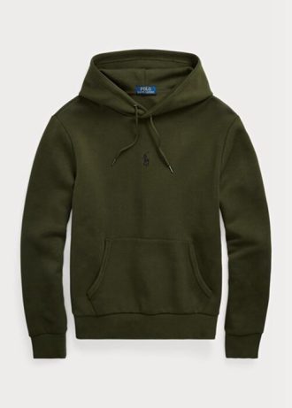 Sudadera con capucha de punto doble Ralph Lauren para hombre en color oliva