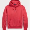 Sudadera con capucha de punto doble Ralph Lauren roja para hombre