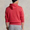 Sudadera con capucha de punto doble Ralph Lauren roja para hombre