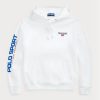 Sudadera con capucha deportiva Ralph Lauren Polo Fleece para hombre, color blanco