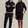 Sudadera con capucha deportiva Ralph Lauren Polo Fleece para hombre, color negro Sudadera con capucha deportiva Ralph Lauren Polo Fleece para hombre, color negro