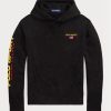 Sudadera con capucha deportiva Ralph Lauren Polo Fleece para hombre, color negro Sudadera con capucha deportiva Ralph Lauren Polo Fleece para hombre, color negro