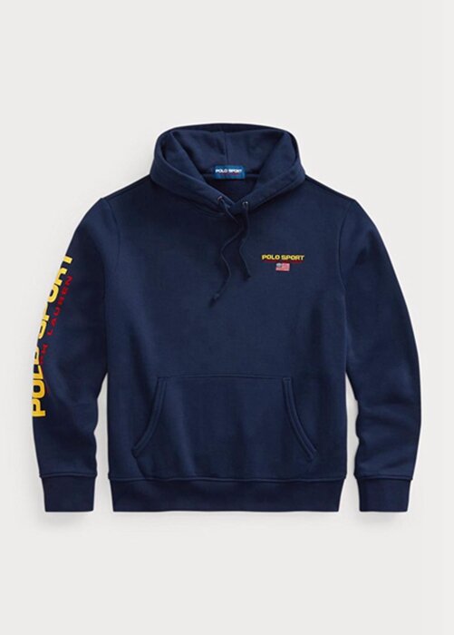 Sudadera con capucha deportiva Ralph Lauren Polo Fleece para hombre en azul marino Sudadera con capucha deportiva Ralph Lauren Polo Fleece para hombre en azul marino