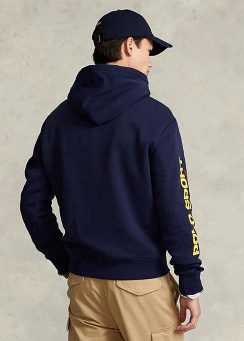 Sudadera con capucha deportiva Ralph Lauren Polo Fleece para hombre en azul marino Sudadera con capucha deportiva Ralph Lauren Polo Fleece para hombre en azul marino
