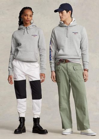 Sudadera con capucha deportiva Ralph Lauren Polo Fleece para hombre en gris