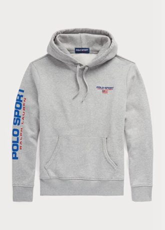 Sudadera con capucha deportiva Ralph Lauren Polo Fleece para hombre en gris