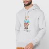 Sudadera con capucha estampada Ralph Lauren gris para hombre Sudadera con capucha estampada Ralph Lauren gris para hombre