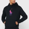 Sudadera con capucha gráfica Ralph Lauren negra para hombre