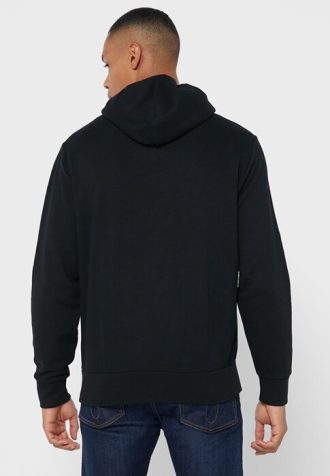Sudadera con capucha gráfica Ralph Lauren negra para hombre