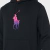 Sudadera con capucha gráfica Ralph Lauren negra para hombre