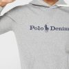 Sudadera con capucha gris con el logotipo de Ralph Lauren para hombre Sudadera con capucha gris con el logotipo de Ralph Lauren para hombre