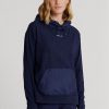 Sudadera con capucha híbrida de jersey Ralph Lauren GolfLogo para mujer en azul marino