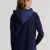 Sudadera con capucha híbrida de jersey Ralph Lauren GolfLogo para mujer en azul marino