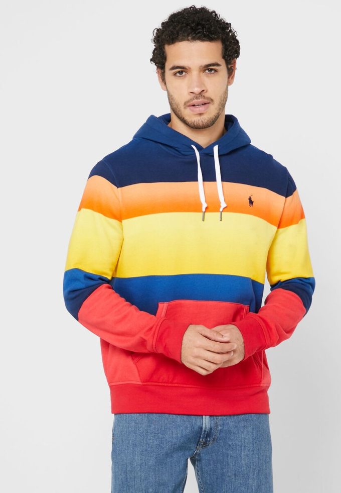 Sudadera con capucha multicolor Ralph Lauren Color Block para hombre Sudadera con capucha multicolor Ralph Lauren Color Block para hombre