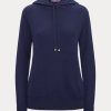 Sudadera con capucha Ralph Lauren de cachemira para mujer en color azul marino