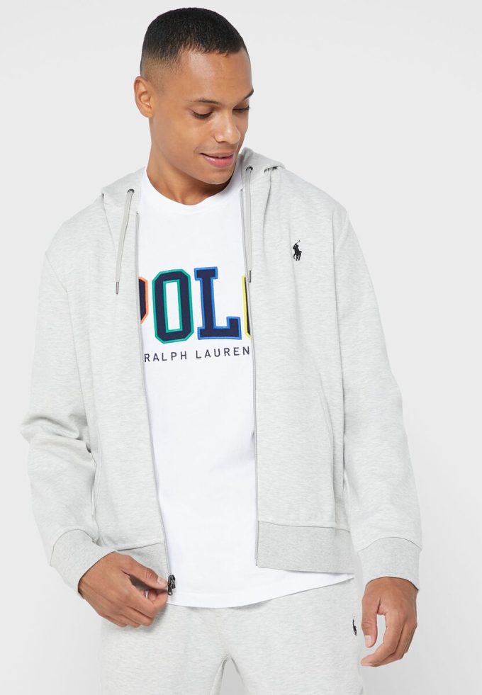 Sudadera con capucha Ralph Lauren Essential para hombre, color gris Sudadera con capucha Ralph Lauren Essential para hombre, color gris