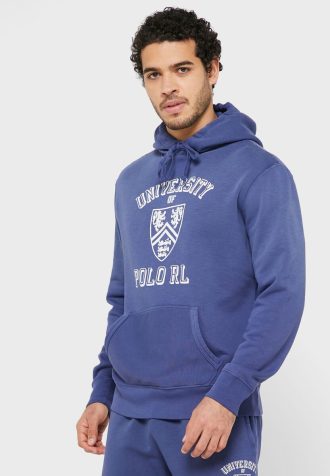 Sudadera con capucha Ralph Lauren Essential para hombre en azul marino