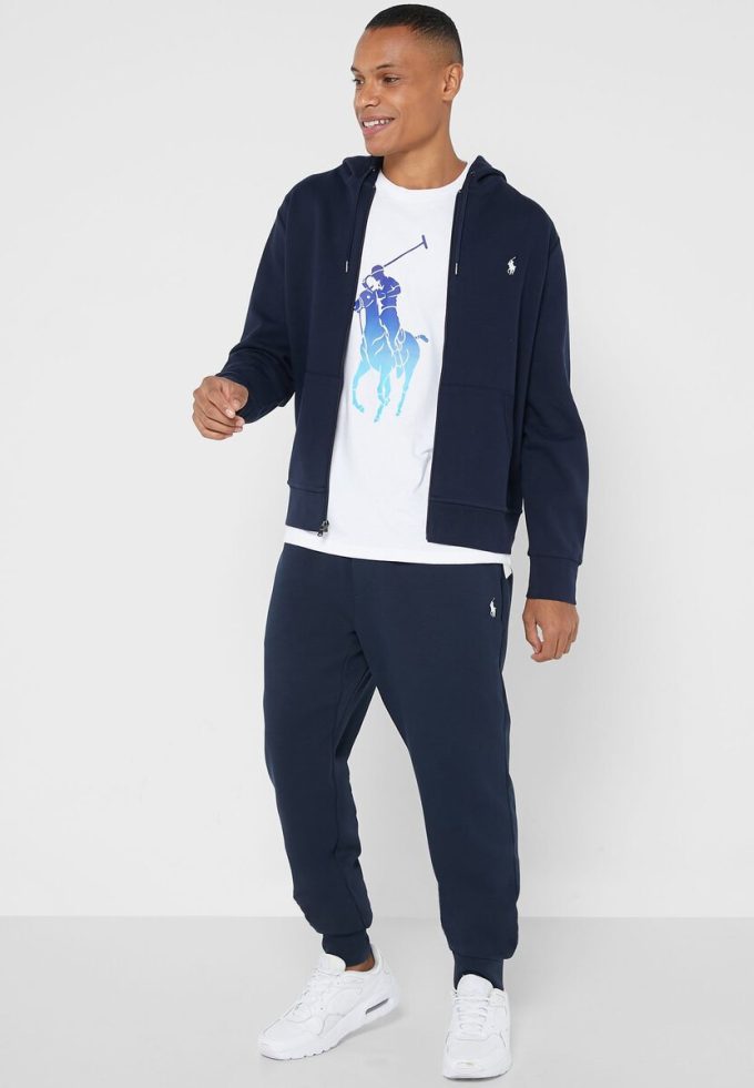 Sudadera con capucha Ralph Lauren Essential para hombre en azul marino