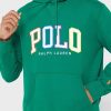 Sudadera con capucha verde con el logotipo de Ralph Lauren para hombre