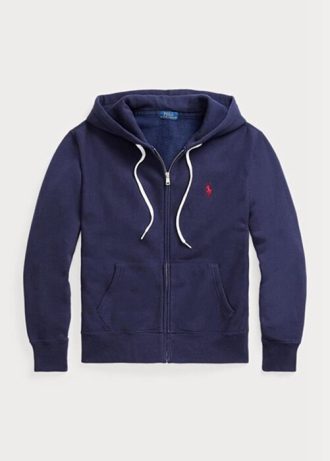 Sudadera con capucha y cremallera completa de polar Ralph Lauren para mujer en color azul marino Sudadera con capucha y cremallera completa de polar Ralph Lauren para mujer en color azul marino