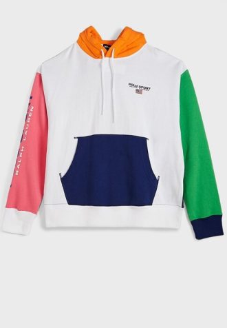 Sudadera con capucha y detalle de bolsillo en bloques de color multicolor de Ralph Lauren para mujer Sudadera con capucha y detalle de bolsillo en bloques de color multicolor de Ralph Lauren para mujer
