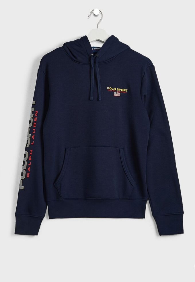 Sudadera con capucha y logo Ralph Lauren para hombre en azul marino Sudadera con capucha y logo Ralph Lauren para hombre en azul marino
